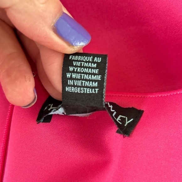 Cynthia Rowley 💵 Fit & Flare Size 4 Barbie Pink Dress w/ Pockets Scalloped Hem - Picture 5 of 13